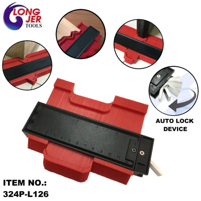 PROFILE CONTOUR GAUGE WITH LOCK DEVICE FOR MEASURING TOOLS