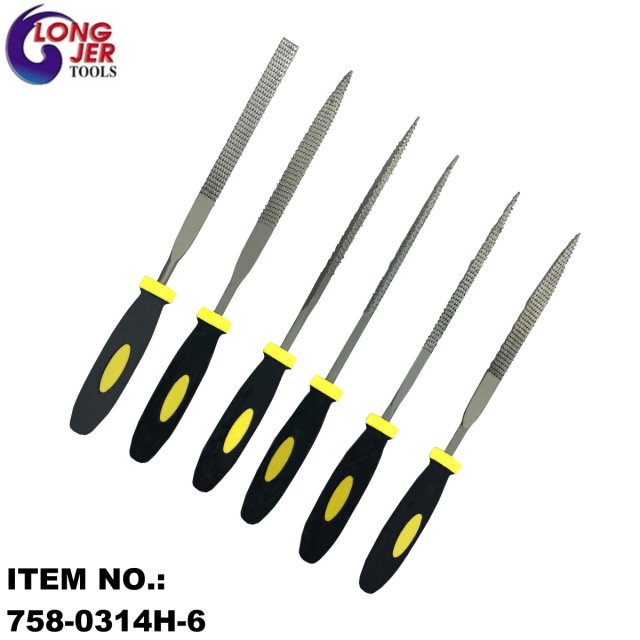 6PCS 3x140mm NEEDLE RASP SET WITH HANDLE FOR WOODWORKING TOOLS