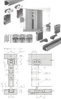 roller Easy installed folding door side hardware