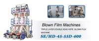 TRIPLE LAYER DOUBLE HEAD HDPE BLOWN FILM MACHINE