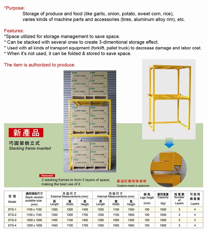 Inverted Stackable Frame