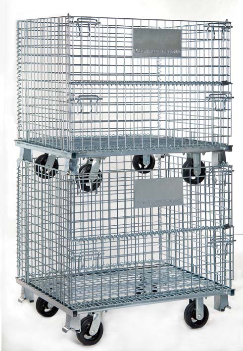 Foldable Mesh Cage with Casters