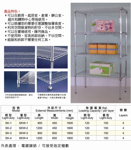 置物架規格表