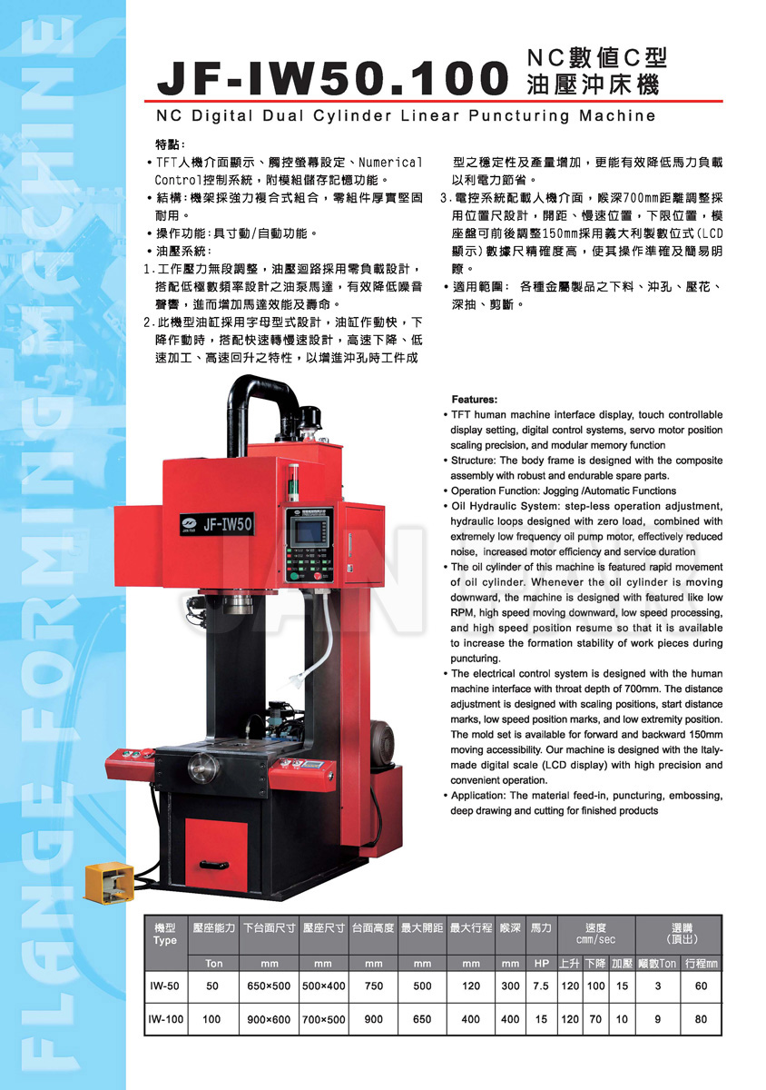 NC數值C型油壓沖床機