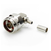 RF Coaxial Connector, N R/A for RG-142 (w/ hex nut)