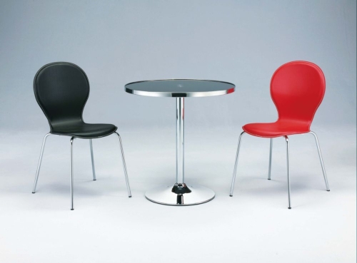Dining table, Dining chair, Glass table, Tube furniture, Dining furniture, Hard PVC Leather Chair