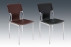 咖啡餐椅、钢管家具、电镀餐椅、硬皮皮革餐椅