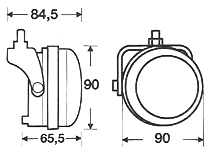 Round Daytime Running Light