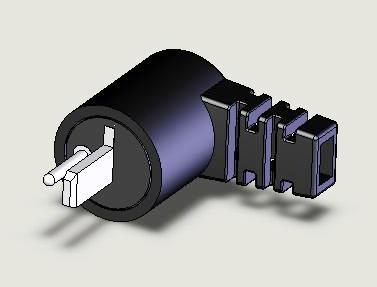 2P DIN CABLE R/A PLUG