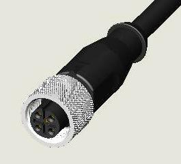 M12 5P JACK WATER RESISTANCE PUR CABLE ASS'Y