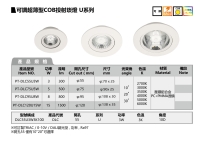 可調超薄型COB投射崁燈-U系列