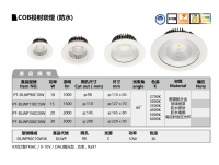 COB投射崁燈 (防水)