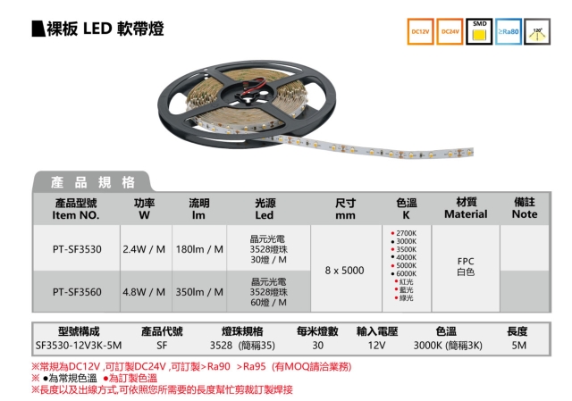 裸板 LED 软带灯