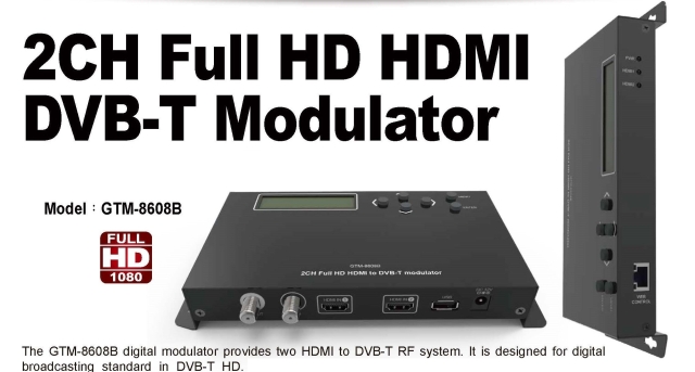 2CH Full HD HDMI DVB-T Modulator