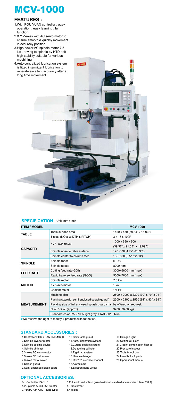 CNC Vertical Milling Machine