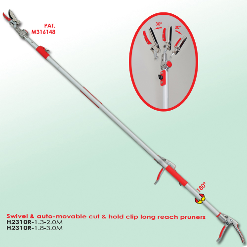 Swivel & Auto-movable Cut & Hold Clip LongReach Pruners