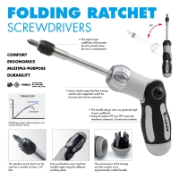 FOLDING RATCHET SCREWDRIVERS