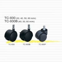 办公家俱桌椅脚轮 | 双轮型塑胶轮子 (Office Furniture Caster) 