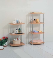 WOOD TOP 3-TIER RACK