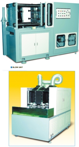 SEMI-AUTO REHEAT STERTCHING BLOW MOLDING MACHINE