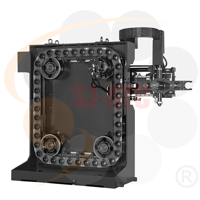 CHAIN TYPE TOOL MAGAZINE WITH HYDRAULIC ROBOTIC ARM