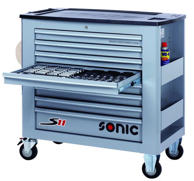 SONIC 8Ds 575pc S11 tools trolley (grey)