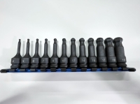 12Pcs 1/2DR Impact Spherical Bits Socket Set