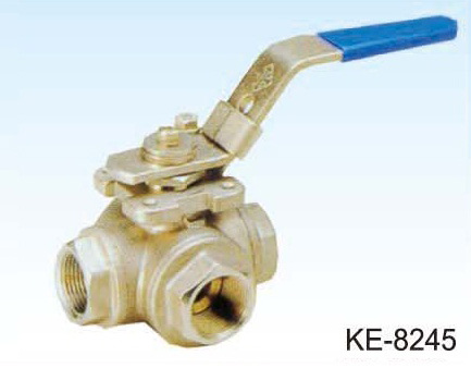 3-WAY TYPE BALL VALVE, SCREWED ENDS