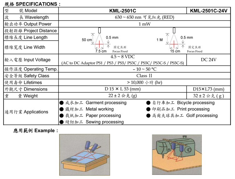 十字線-KML-2000C系列