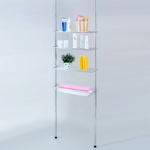 Floor-to-ceiling Retractable Bathroom Racks