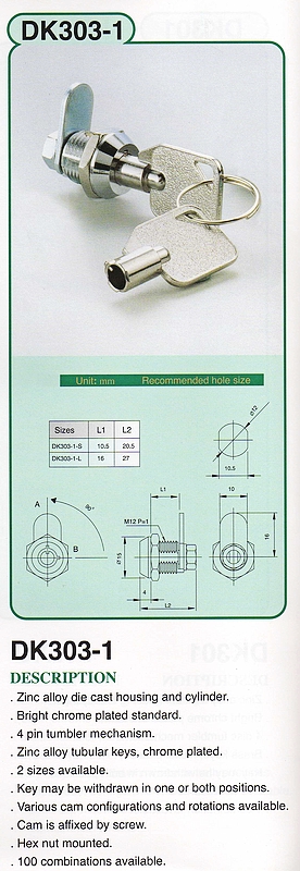 Cam Lock (Cylindrical Type)