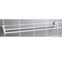 Coated two-bar towel rack