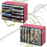 Stackable 14DVDs or 28CDs storage rack