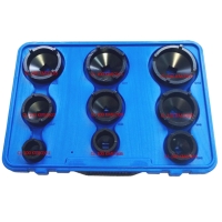 9-piece Special Socket Set with Outer Teeth for Locknuts