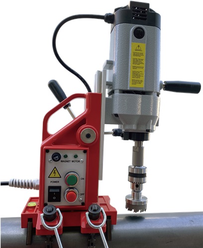 WS-4500CH with Chain Drilling Machine ( for round pipes )