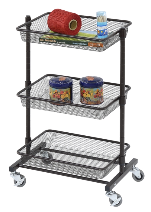 3-Tier Storage Rack (With 3 Iron Mesh Baskets)