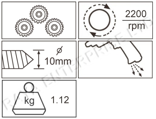 AIR DRILL - 3/8