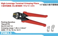 High-leverage teminal crimping pliers