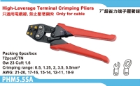 High-leverage teminal crimping pliers