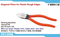 Diagonal Pliers for Plastic Rough Edges