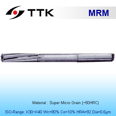 Solid Carbide Machine Reamer, Straight Shank