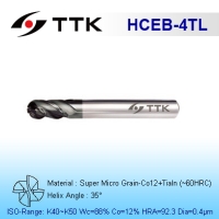 Super Micro Grain Carbide 4-Flute Ball End Mill