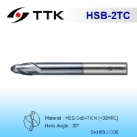 HSS 2-Flute Ball End Mill