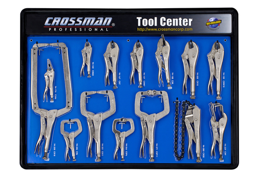 14 Pcs Locking Pliers + Display Board