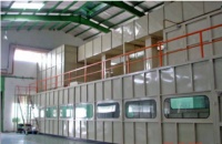 Closed, dustproof coating lines