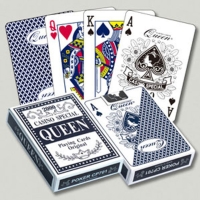 High quality embossed paper playing cards with plastic coated