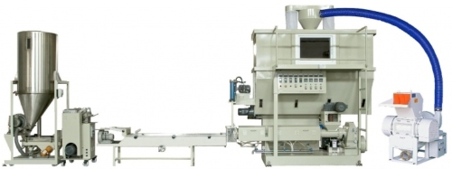 Standard type pellizing machine for clean film recycling