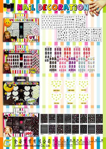 Nail polish and sticker kit