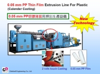 0.05 mm PP Thin Film Extrusion Line For Plastic (Calender Casting)