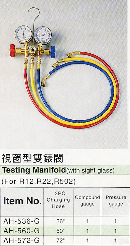 Testing Manifold(With Sight Glass)